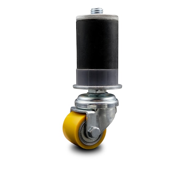 Low Profile Polyurethane 35mm Wheel 1-7/8 Inch Expanding Stem Caster SCC